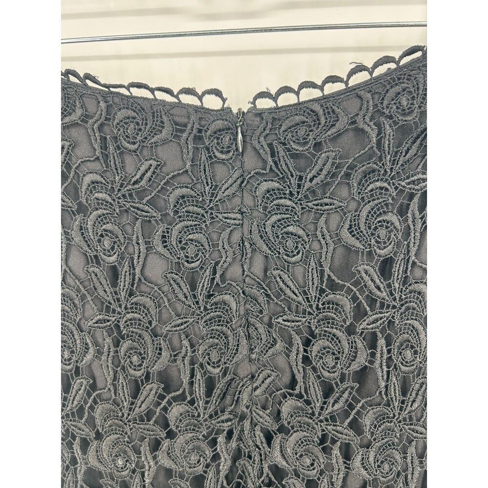 Nicole Bakti Black Lace Skirt Tiered Hem Sheer Eyelet Whimsigoth Fairy Small - Picture 6 of 6